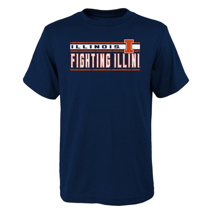Boys' 4-18 Illinois Fighting Illini Regeneration Tee, Size: 8-10, Dark Blue