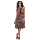 Women's Dana Buchman Sleeveless Paneled Circle Cut Dress, Size: 6, Dark Red