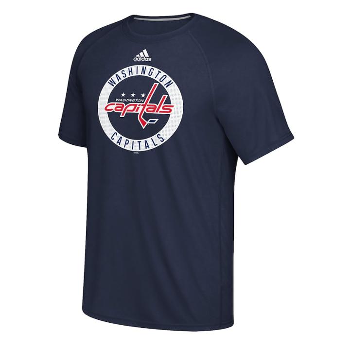 Men's Adidas Washington Capitals Practice Tee, Size: Small, Blue (navy)