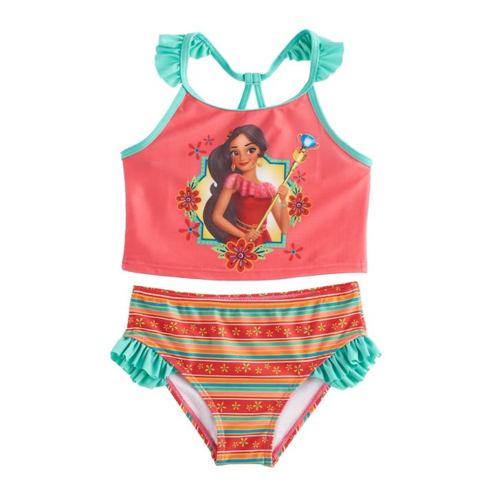 Disney's Elena Of Avalor Girls 4-6x 2-pc. Tankini & Scoop Bottoms Swimsuit Set, Size: 5-6, Pink
