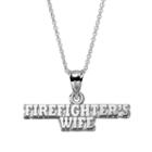 Insignia Collection Sterling Silver Firefighter's Wife Pendant Necklace, Women's, Size: 18, Multicolor