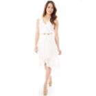 Juniors' Iz Byer Belted High-low Gauze Maxi Dress, Teens, Size: Xl, White
