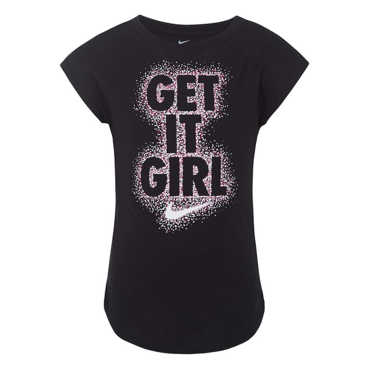 Girls 4-6x Nike Get It Girl Dot Burst Graphic Tee, Size: 6x, Oxford