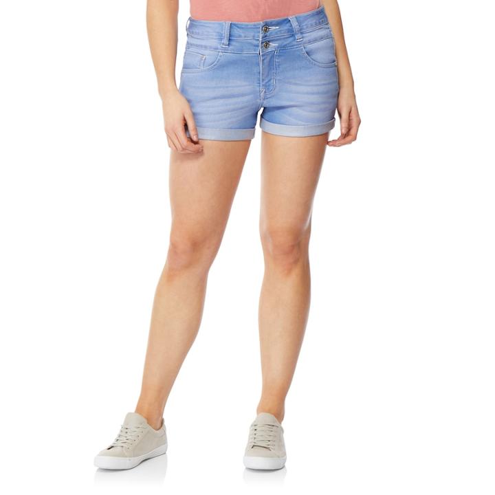 Juniors' Wallflower Sassy Rolled Shorts, Teens, Size: 7, Dark Pink