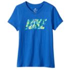 Girls 7-16 Nike Palm Graphic Active Tee, Girl's, Size: Small, Blue Other