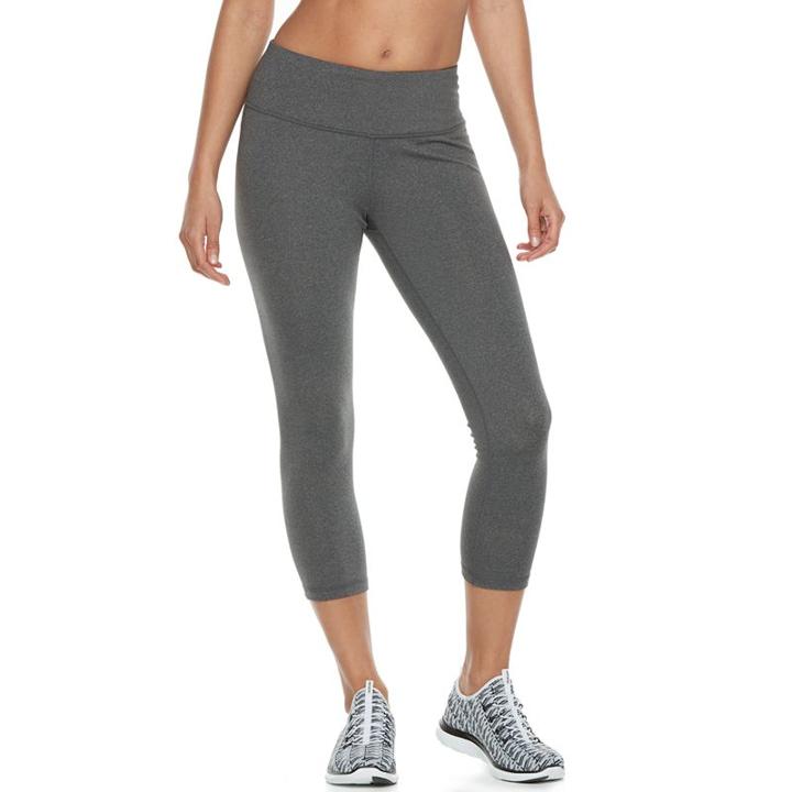 Women's Tek Gear&reg; Shapewear Capri Leggings, Size: Xl, Dark Grey