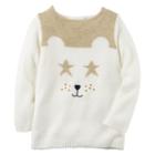 Girls 4-8 Carter's Animal Face Sweater, Girl's, Size: 6, White Oth