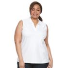 Plus Size Croft & Barrow&reg; Solid Sleeveless Polo, Women's, Size: 1xl, White