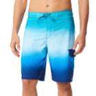Men's Speedo Spray Blend Ombre Board Shorts, Size: Large, Med Blue