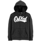 Girls 4-14 Oshkosh B'gosh&reg; Glitter Embroidered Logo Fleece Hoodie, Size: 10-12, Black Glitter