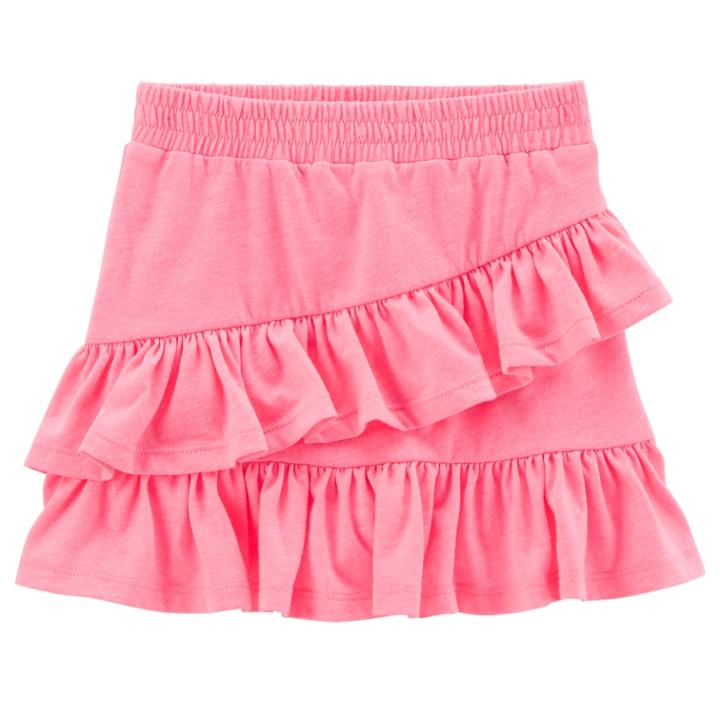Girls 4-8 Carter's Asymmetrical Tiered Ruffle Skort, Size: 4-5, Pink
