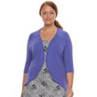 Plus Size Soybu Crosstown Open-front Yoga Cardigan, Women's, Size: 1xl, Drk Purple