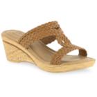 Tuscany By Easy Street Loana Women's Wedge Sandals, Size: Medium (8.5), Dark Brown
