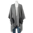 Lenore By La Regale Sweater Knit Kimono, Women's, Grey