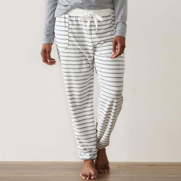 Plus Size Sonoma Goods For Life&trade; Back To Basics French Terry Jogger Pants, Women's, Size: 2xl, Grey