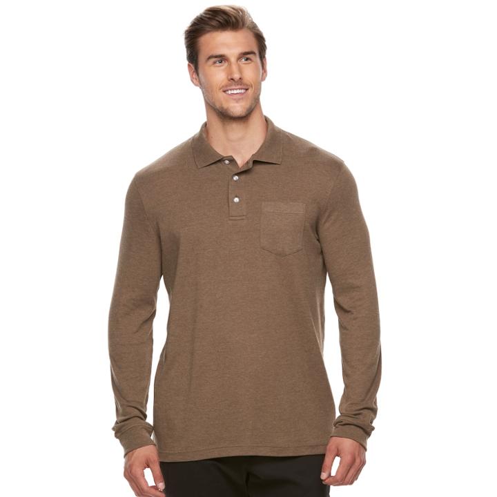 Big & Tall Croft & Barrow&reg; Classic-fit Easy-care Interlock Polo, Men's, Size: 4xb, Dark Brown