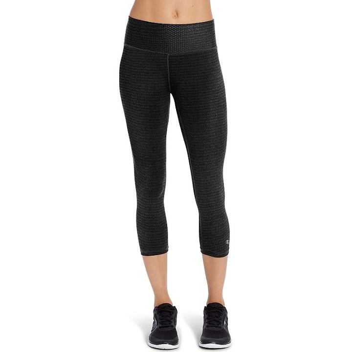 Women's Champion Absolute Smoothtec Printed Capri Workout Tights, Size: Medium, Oxford