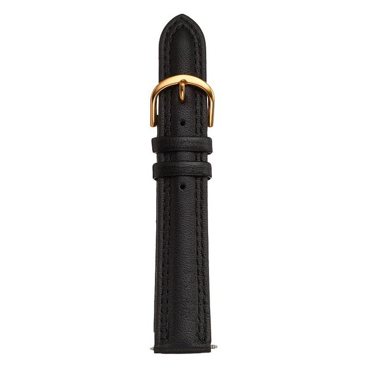 Kreisler Unisex Leather Watch Band - Tx49918bk, Size: 18mm, Black