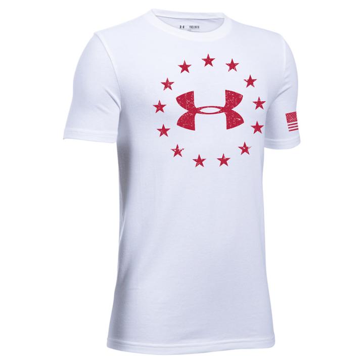 Boys 8-20 Under Armour Tee Freedom Logo Tee, Size: Large, White