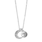 Silver Expressions By Larocks Silver Plated I Love You To The Moon And Back Mom Pendant, Women's