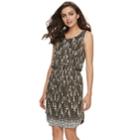 Women's Apt. 9&reg; Textured Blouson Dress, Size: Medium, Dark Green