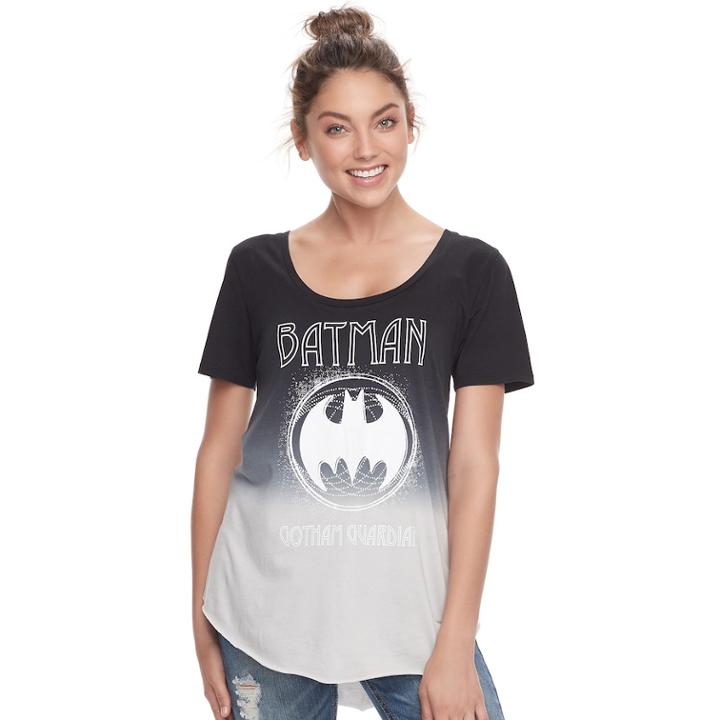 Juniors' Gotham Guardian Batman Tee, Teens, Size: Medium, Black