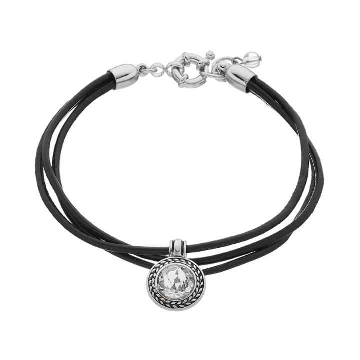 Napier Round Stone Multi Strand Cord Bracelet, Women's, Silver