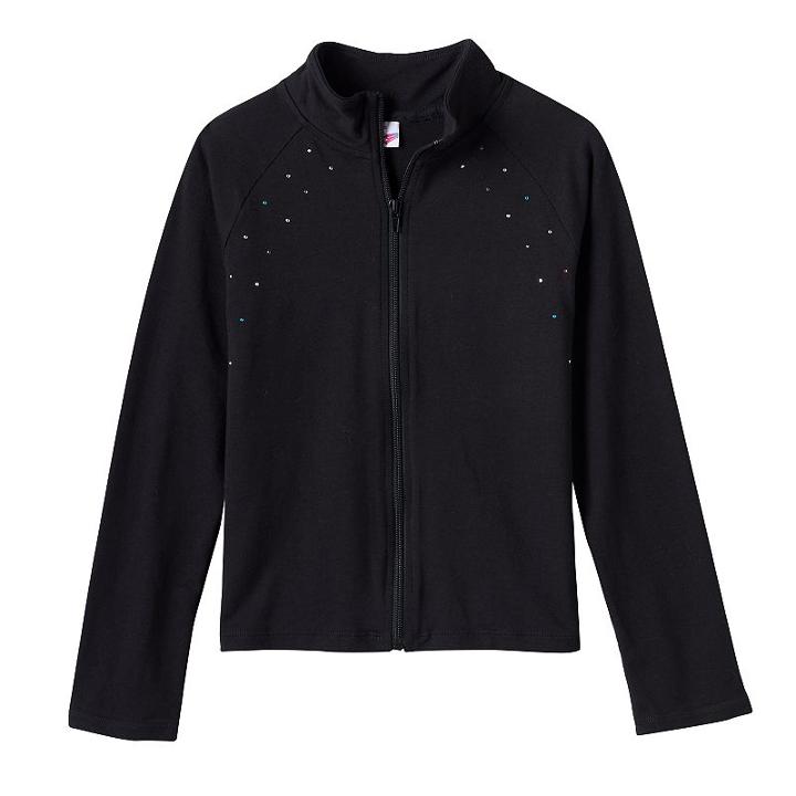 Girls 4-14 Jacques Moret Dance Rhinestone Jacket, Girl's, Size: Small, Black