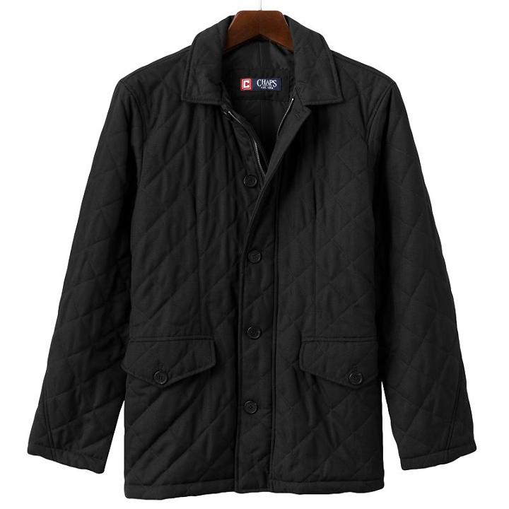 Men's Chaps Quilted Jacket, Size: Small, Black