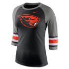 Women's Nike Oregon State Beavers Striped Sleeve Tee, Size: Xxl, Black