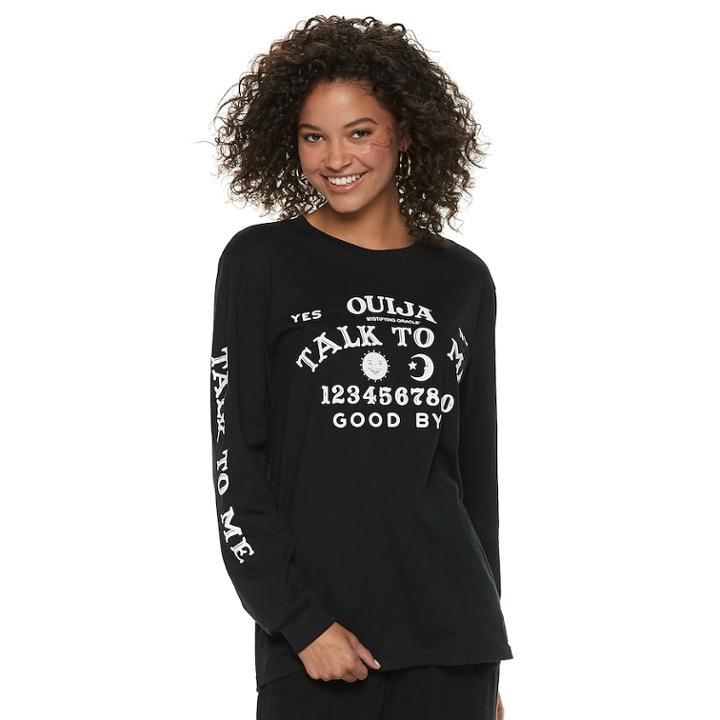 Hasbro Ouija Board Juniors' Talk To Me Tee, Teens, Size: Xs, Black