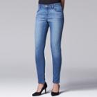 Women's Simply Vera Vera Wang Slimming Skinny Jeans, Size: 10 Short, Dark Blue