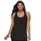 Juniors' Plus Size So&reg; Cutout Racerback Tank, Teens, Size: 2xl, Oxford