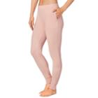 Women's Cuddl Duds Strecth Waffle Thermal Leggings, Size: Small, Orange