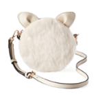 Lc Lauren Conrad Petit Faux Fur Critter Crossbody Bag, Women's, White