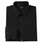 Men's Apt. 9&reg; Modern-fit Solid Stretch Spread-collar Dress Shirt, Size: 14.5-32/33, Black