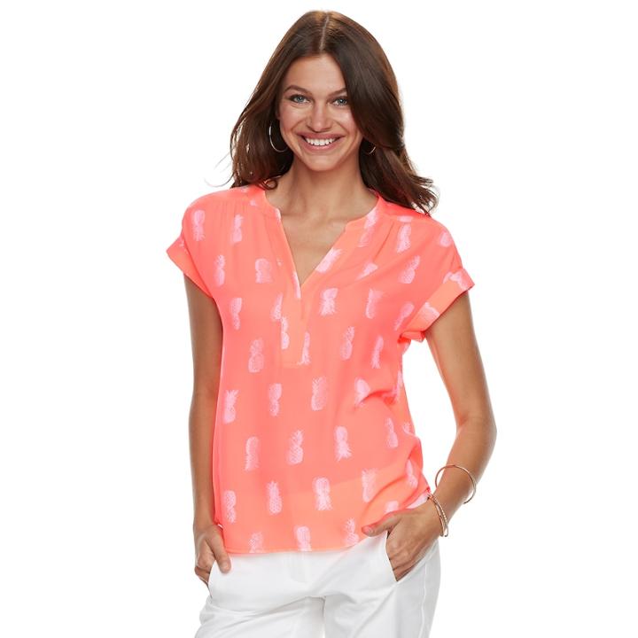Women's Apt. 9&reg; Dolman Crepe Blouse, Size: Xs, Dark Pink
