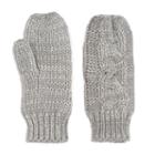 Women's Sonoma Goods For Life&trade; Cable-knit Lurex Mittens, Silver