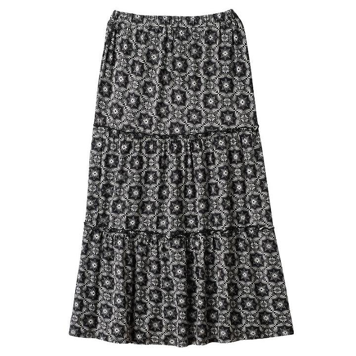 Girls 7-16 Joey B Patterned Ruffle Tiered Maxi Skirt, Girl's, Size: Small, Oxford