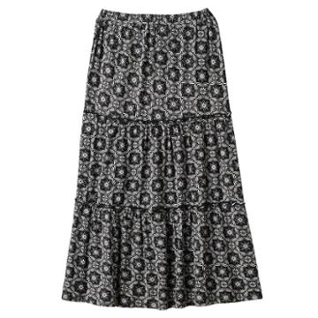 Girls 7-16 Joey B Patterned Ruffle Tiered Maxi Skirt, Girl's, Size: Small, Oxford