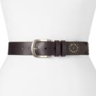Women's Lee Floral Studded Belt, Size: Large, Brown