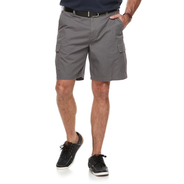 Big & Tall Croft & Barrow&reg; Flex Relaxed-fit Twill Cargo Shorts, Men's, Size: 46, Grey