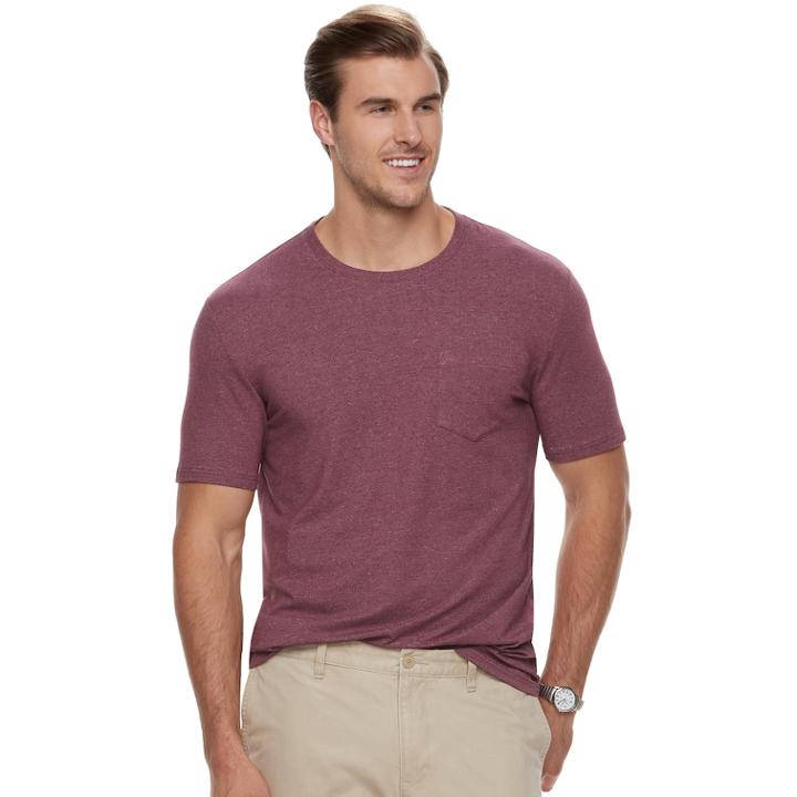 Big & Tall Sonoma Goods For Life&trade; Supersoft Stretch Pocket Crewneck Tee, Men's, Size: Xxl Tall, Red