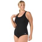 Plus Size Speedo Vanquisher One-piece Swimsuit - Women's Plus, Size: 24, Black