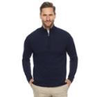 Men's Croft & Barrow Thermolite Quarter-zip Sweater, Size: Medium, Blue (navy)