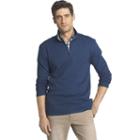 Men's Izod Classic-fit Solid Fleece Quarter-zip Pullover, Size: Small, Turquoise/blue (turq/aqua)