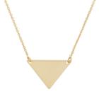 14k Gold Triangle Necklace, Women's, Size: 18, Yellow