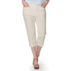 Plus Size Chaps Twill Straight-leg Capris, Women's, Size: 24 W, Beige Over