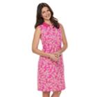 Women's Croft & Barrow&reg; Print Polo Dress, Size: Xs, Med Pink