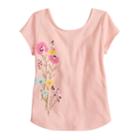 Girls 4-12 Sonoma Goods For Life&trade; Shirttail-hem Graphic Tee, Size: 7, Lt Orange